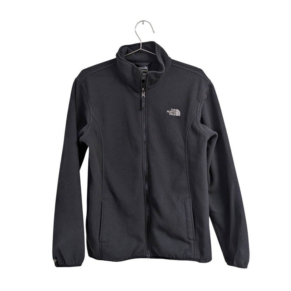 The North Face Boys Fleece Jacket Full‎ Zip Lightweight Outdoors Black XL